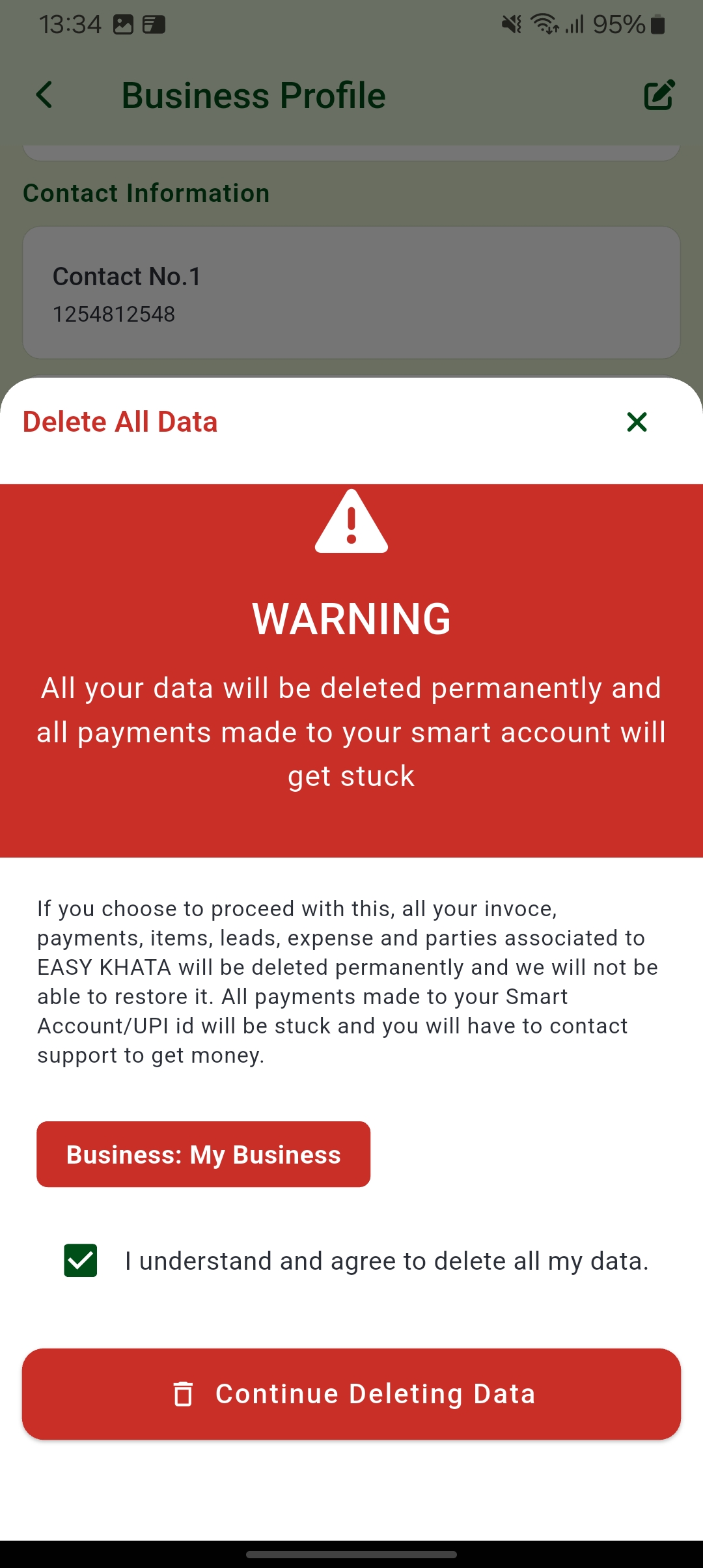 Confirm Deletion